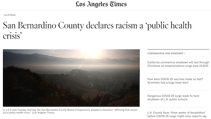 San Bernardino County Declares Racism a Public Health Crisis