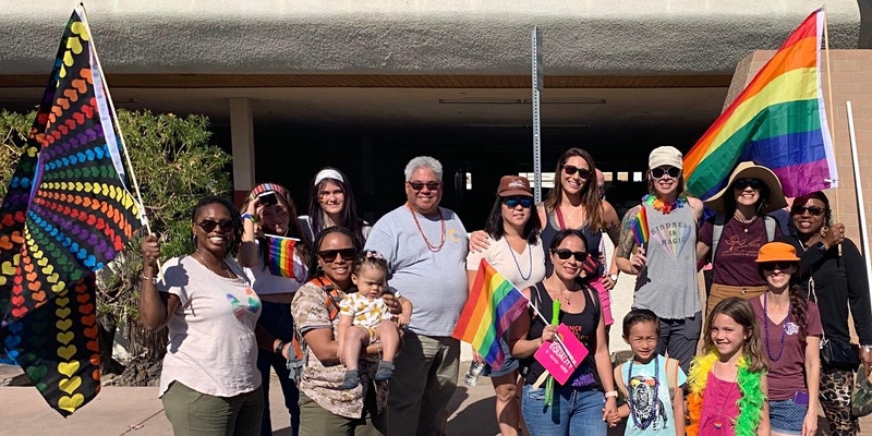 Group of San Bernardino County Public Defender staff at Palm Springs Pride 2019